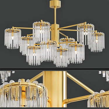 Elegant Arteriors Gretta Chandelier 3D model image 1 