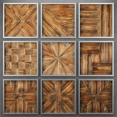 Rustic Wooden Panels Set - Uttermost's Finest 3D model image 1 