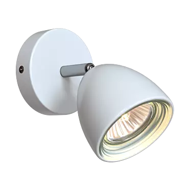 Modern White Metal Spot Light 3D model image 1 