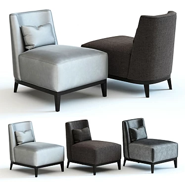 Sleek Lisbon Armchair: Detailed 3D Model 3D model image 1 