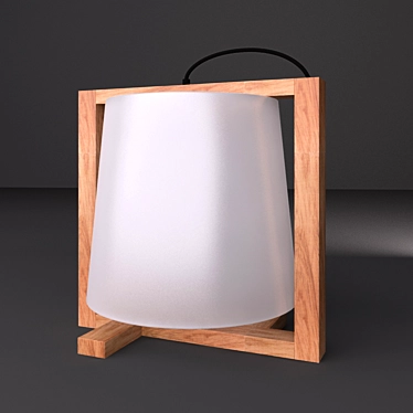 Mondo Satin White Table Lamp 3D model image 1 