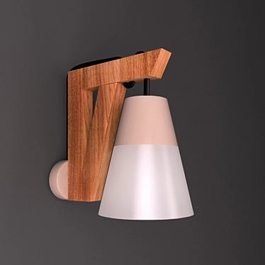 Lucas Wall Light: Satin White Glass, Taupe Fittings 3D model image 1 