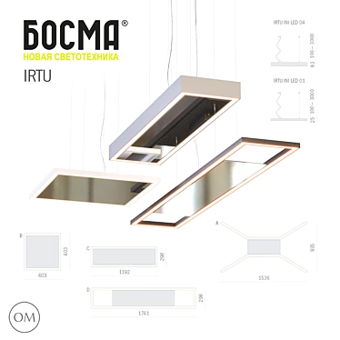 Bosma IRTU LED Pendant Light 3D model image 1 