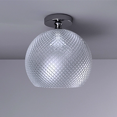 Elegant Glass Ceiling Light 3D model image 1 