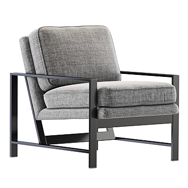 Modern Metal Upholstered Chair 3D model image 1 