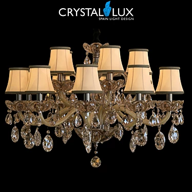 Siena SP10+5 Crystal Chandelier 3D model image 1 