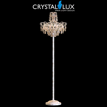 Sevilia PT4 Gold: Elegant Spanish Crystal Chandelier 3D model image 1 