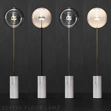 Modern Floor Lamp G&C Bolle Soffio 3D model image 1 