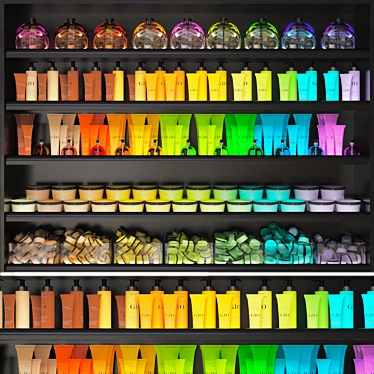 Multi-Color Beauty Set: Salon Essentials 3D model image 1 