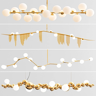 Exclusive Chandelier Collection: Elegant Illumination 3D model image 1 