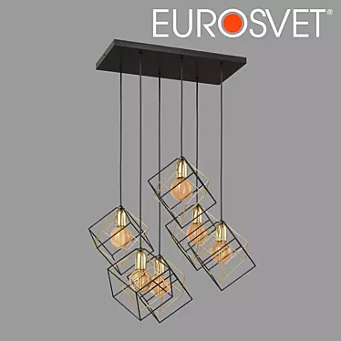 Modern Industrial Hanging Lamp - Alambre 2779 3D model image 1 