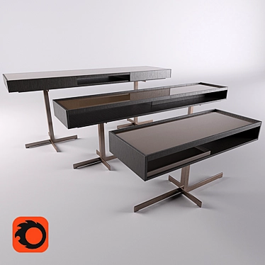 Contemporary Minotti Close Table Set 3D model image 1 
