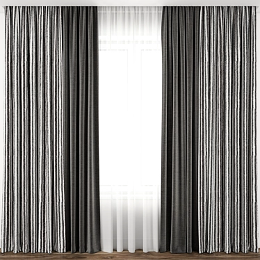 Elegant Curtain Model - High Quality 3D model image 1 