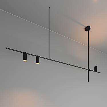 Elegant Linear Pendant for Tribes 3D model image 1 