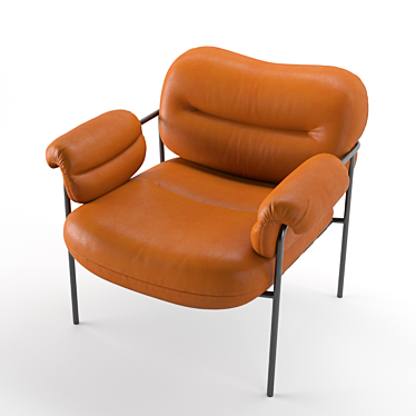 Modern Scandinavian Armchair with Stylish Design 3D model image 1 