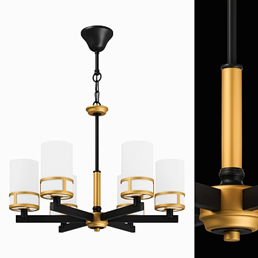 Sleek Cero Lightstar Chandelier 3D model image 1 