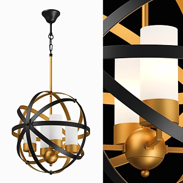 Cero Lightstar Hanging Chandelier - Elegant and Modern Design 3D model image 1 