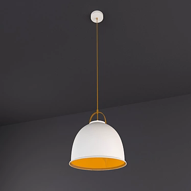 Elegant Gold Pendant Light 3D model image 1 