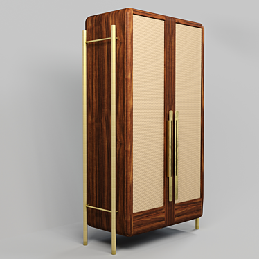 Custom Design Wooden Cabinet 3D model image 1 