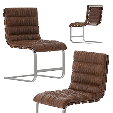 Modern RH Oviedo Leather Side Chair 3D model image 1 