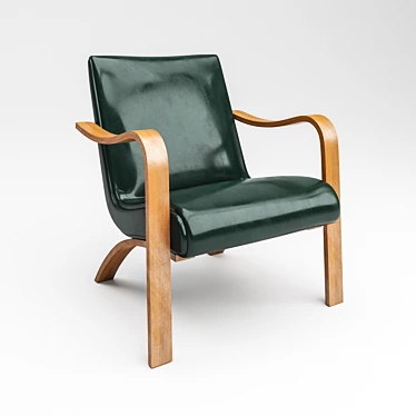 Elegant Thonet Bentwood Lounge Chairs 3D model image 1 