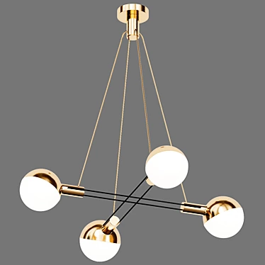 Modern Stilnovo Large Globe Chandelier 3D model image 1 