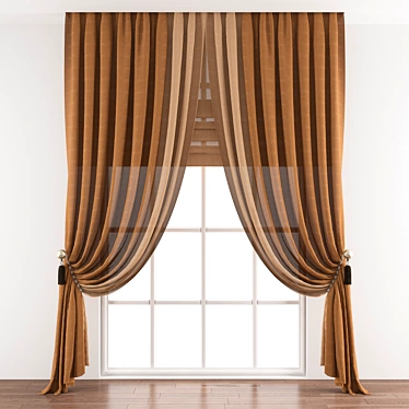 Elegant Curtain 392 3D model image 1 