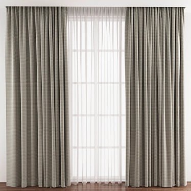 Modern Curtain 397 - Sleek Design & Expert Craftsmanship 3D model image 1 