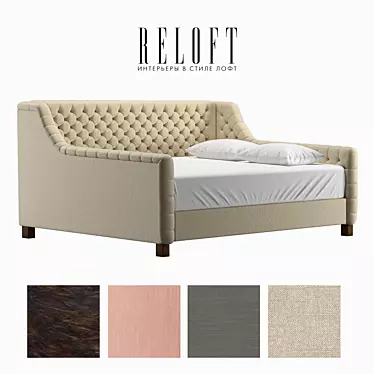 Devyn Tufted Fabric Bed-Couch 3D model image 1 