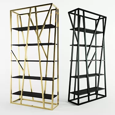 Stylish Open Rack POWELL 3D model image 1 