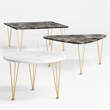 Flamingo Coffee Tables: Chic and Stylish 3D model image 1 