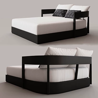 Luxurious Balmain Aluminum Daybed 3D model image 1 