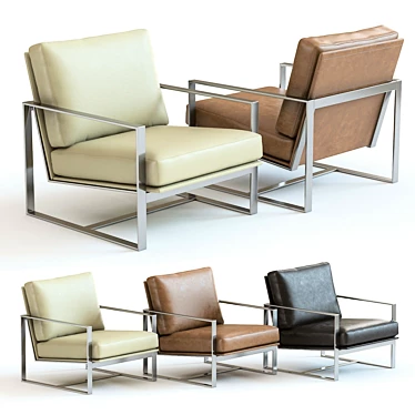 Febo Armchair: High-Detailed 3D Model, 3 Colors 3D model image 1 