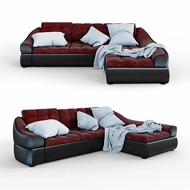  Versatile Corner Sofa: Wide, Deep, and Comfortable 3D model image 1 