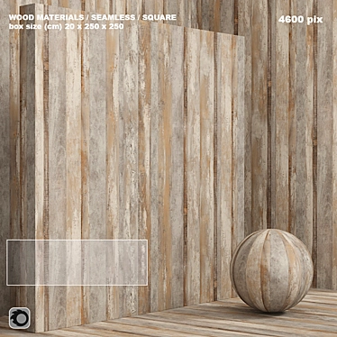 Seamless Wood Texture Set 3D model image 1 