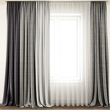 Elegant Curtain Model 3D model image 1 