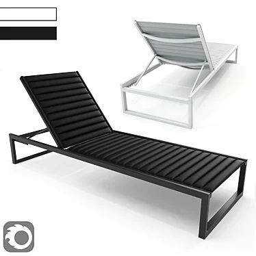 Eos Aluminum Sun Lounger: Stylish & Weatherproof 3D model image 1 