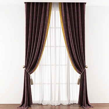 Revamped Curtain: Enhanced Design & Structure 3D model image 1 