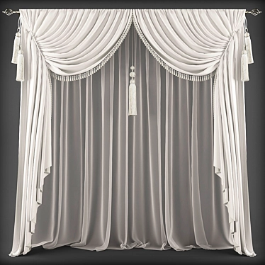 Classic Style Curtains 3D model image 1 