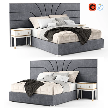 Fratelli Barri RIMINI Bed Set 3D model image 1 