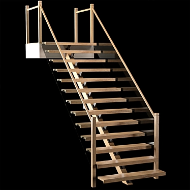 Modern Staircase Design 3D model image 1 