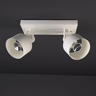NORTON White Spotlight - E27 Lampholder, 2xMAX 60W 3D model image 1 