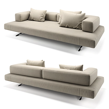 Customizable Deep Seating Sofa 3D model image 1 