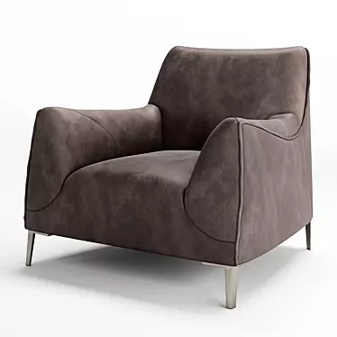 Elegant and Comfortable Natuzzi Dolly Armchair 3D model image 1 