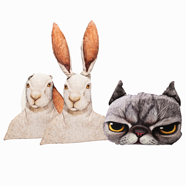 Kare Design Hare & Cat Pillows 3D model image 1 