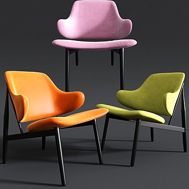 Sleek Larsen Lounge Chair 3D model image 1 