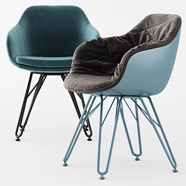 Elegant Lap Chairs: Lap 4051, Lap 4052 3D model image 1 