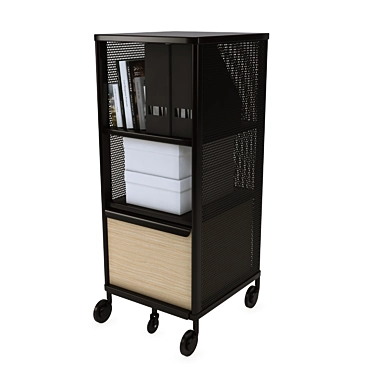 Sleek Storage Solution: Ikea Bekant Unit 3D model image 1 