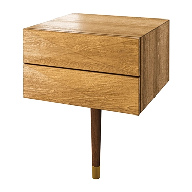 Ralph PUCCI Oak Bedside Table 3D model image 1 