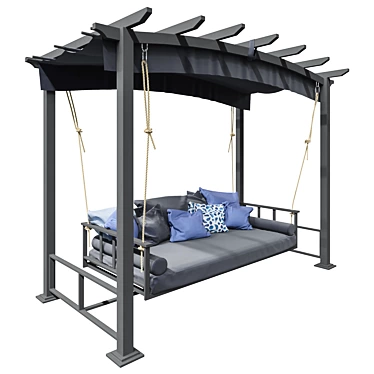Atlanta Day Bed Swing Seat - Premium Garden Furniture 3D model image 1 
